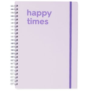 HEMA Fotoboek plakboek met spiraal 32.5x23 lila quote