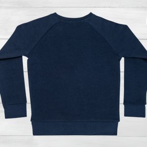 Sweater kind marineblauw 9 - 11 jaar met borduring